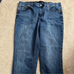 Earl Jean Women’s Sexy Shaper Studded Jeans Medium Wash 20W